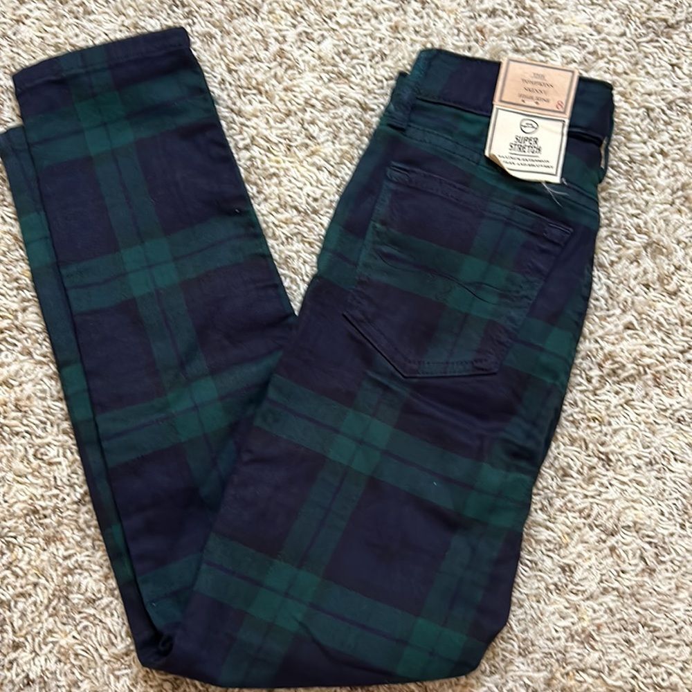 Polo Ralph Lauren - The Tompkins Skinny High Rise Plaid Jeans - Size 8